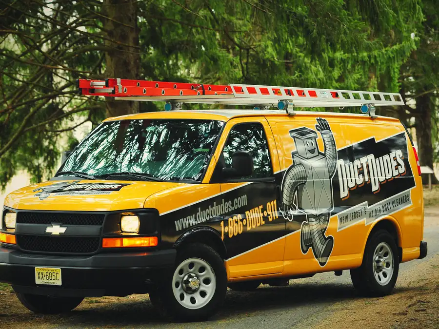 Duct Dudes van as featured in HVACR Magazine